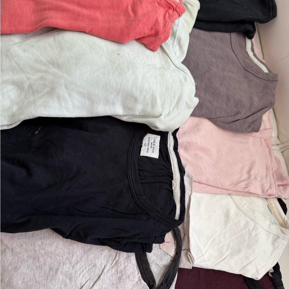 rag & bone Short Sleeve Tees - Black, White, Pink, Gray lot of 10